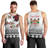 Fiji Heart Tribal Personalised Men Tank Top Polynesian Patterns