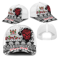 Fiji Heart Tribal Personalised Mesh Trucker Cap Polynesian Patterns