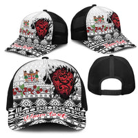 Fiji Heart Tribal Personalised Mesh Trucker Cap Polynesian Patterns