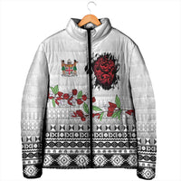 Fiji Heart Tribal Personalised Padded Jacket Polynesian Patterns