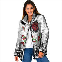 Fiji Heart Tribal Personalised Padded Jacket Polynesian Patterns