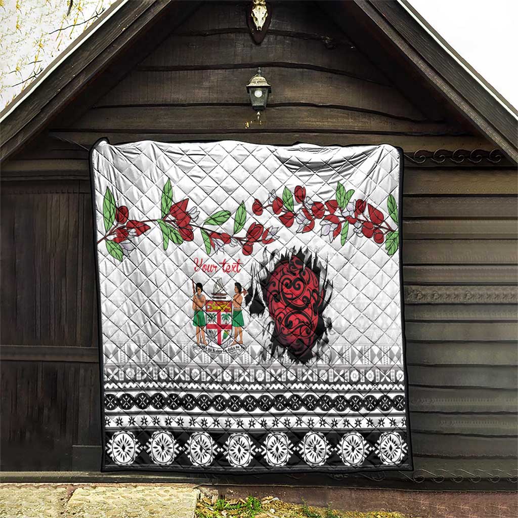 Fiji Heart Tribal Personalised Quilt Polynesian Patterns