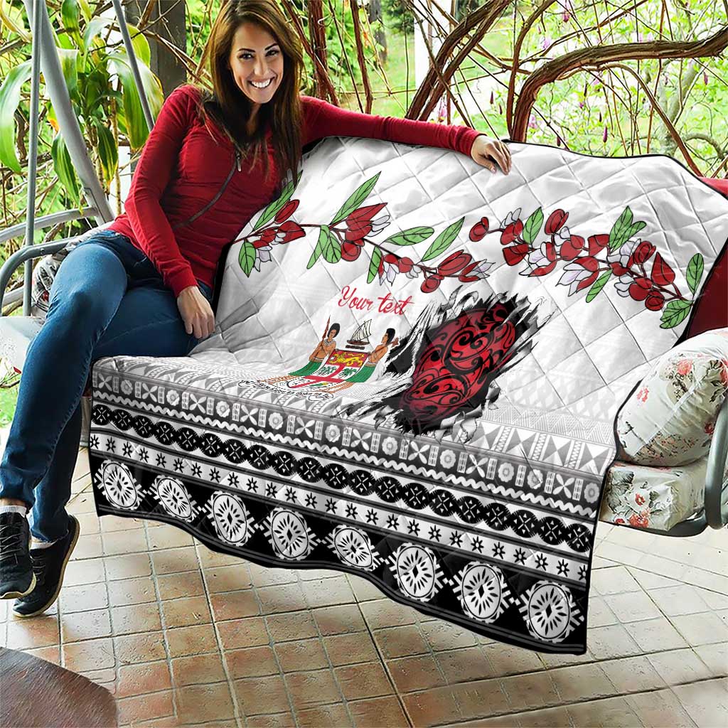 Fiji Heart Tribal Personalised Quilt Polynesian Patterns