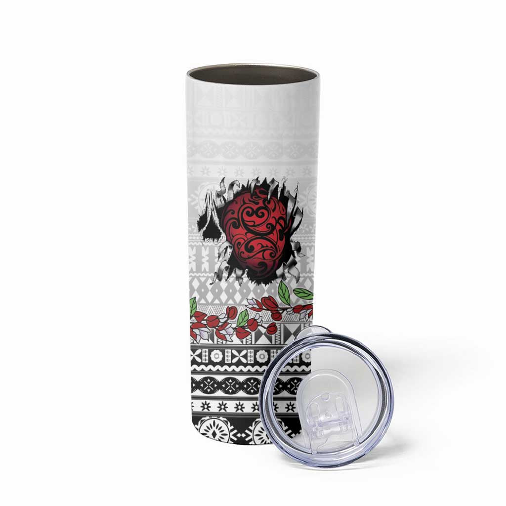 Fiji Heart Tribal Personalised Skinny Tumbler Polynesian Patterns