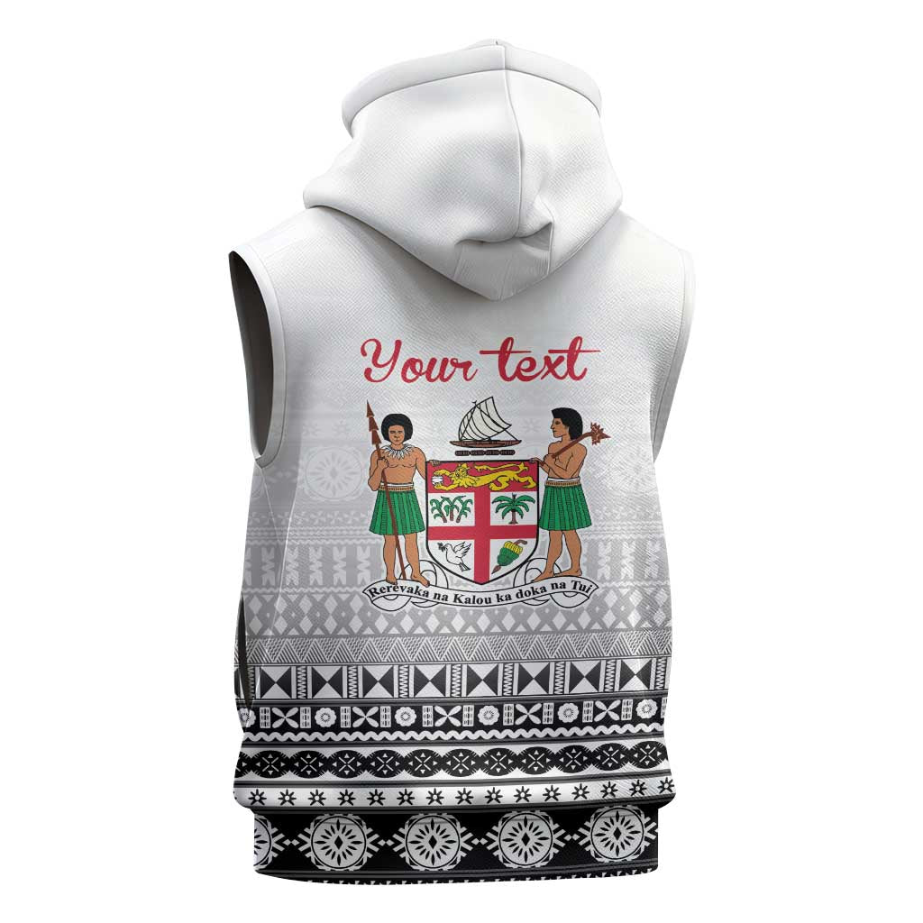 Fiji Heart Tribal Personalised Sleeveless Zip Hoodie Polynesian Patterns