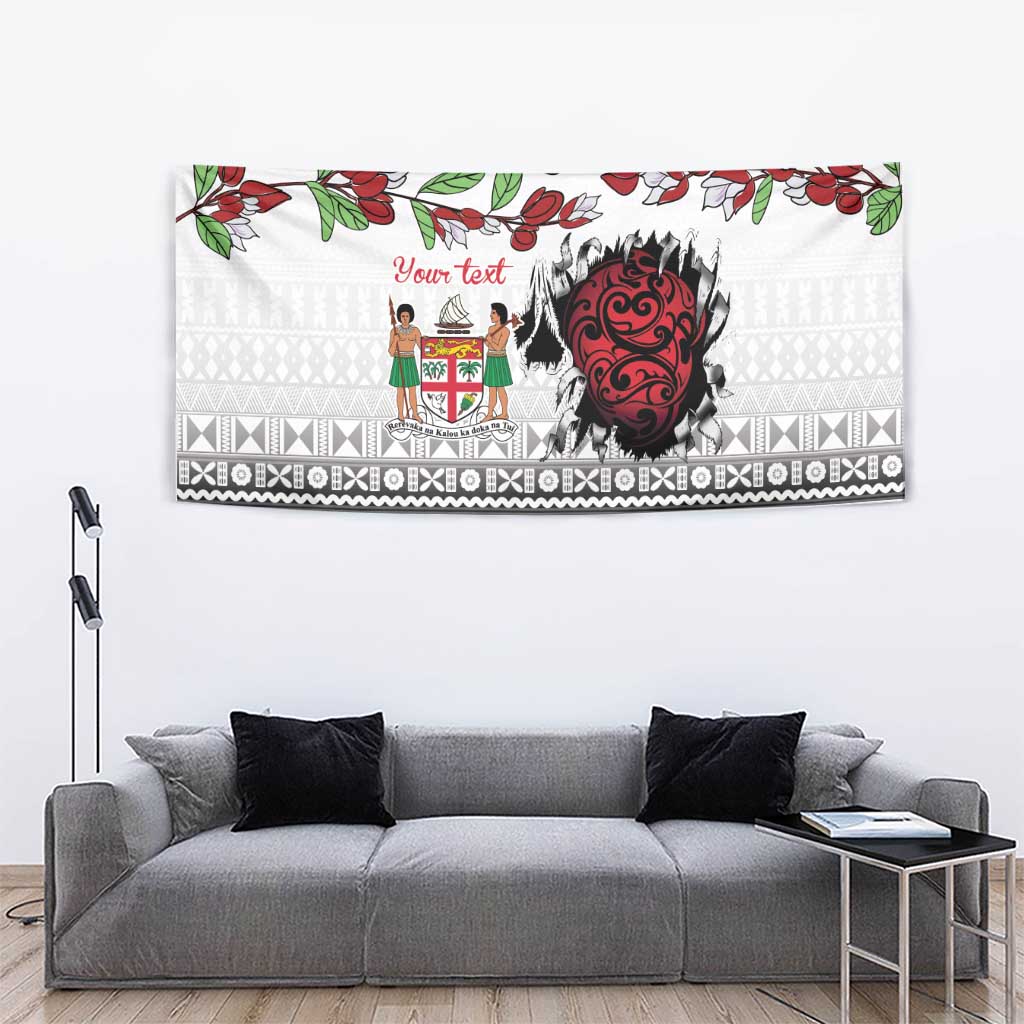 Fiji Heart Tribal Personalised Tapestry Polynesian Patterns
