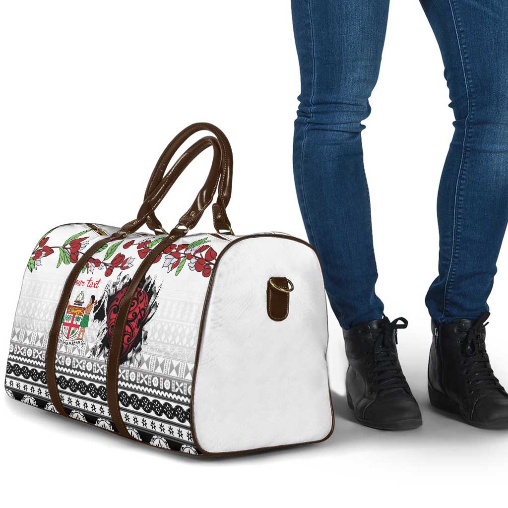 Fiji Heart Tribal Personalised Travel Bag Polynesian Patterns