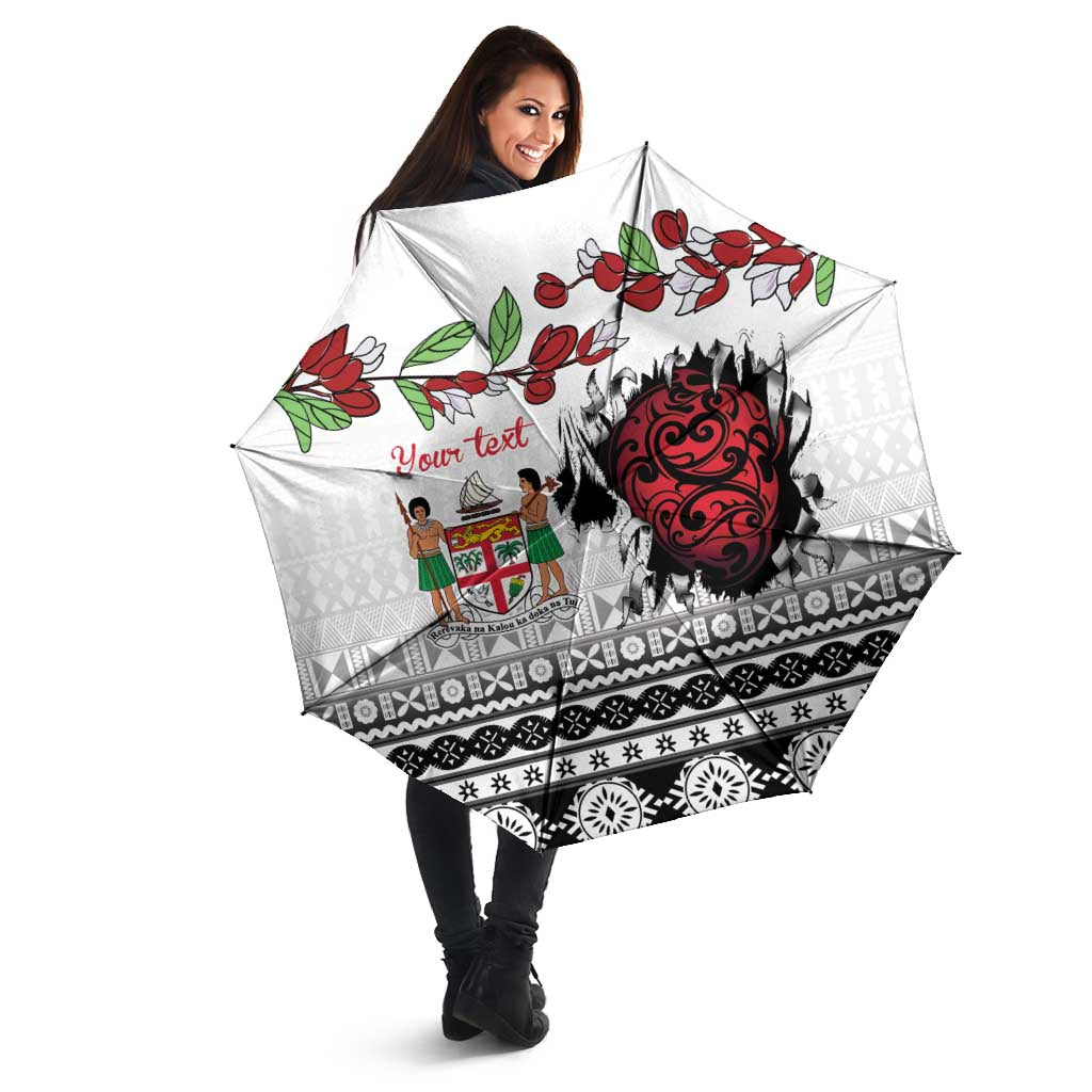 Fiji Heart Tribal Personalised Umbrella Polynesian Patterns