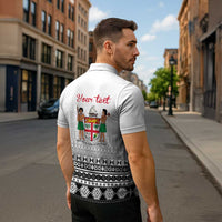 Fiji Heart Tribal Personalised Zipper Polo Shirt Polynesian Patterns