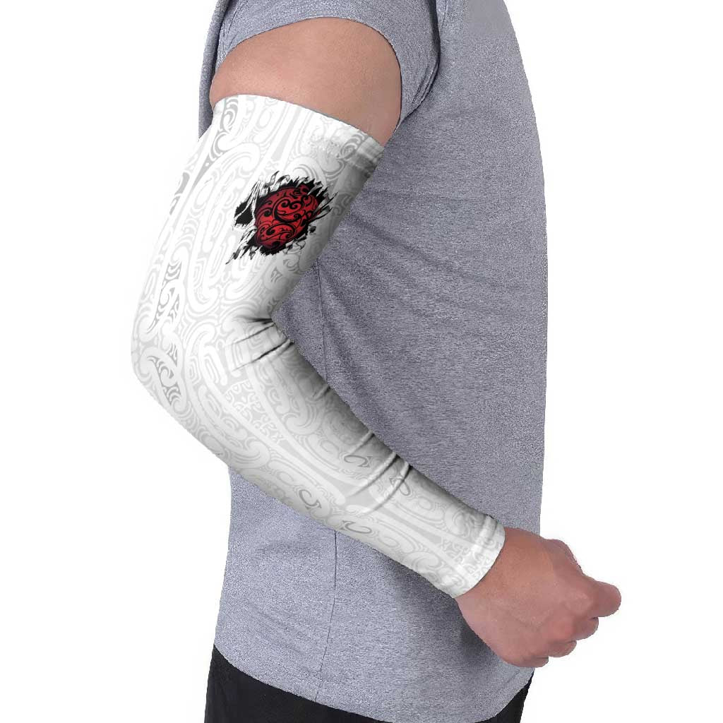 New Zealand Maori Heart Tribal Personalised Arm Sleeves Polynesian Patterns