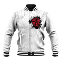 New Zealand Maori Heart Tribal Personalised Baseball Jacket Polynesian Patterns