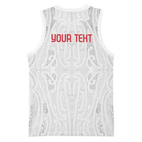 New Zealand Maori Heart Tribal Personalised Basketball Jersey Polynesian Patterns