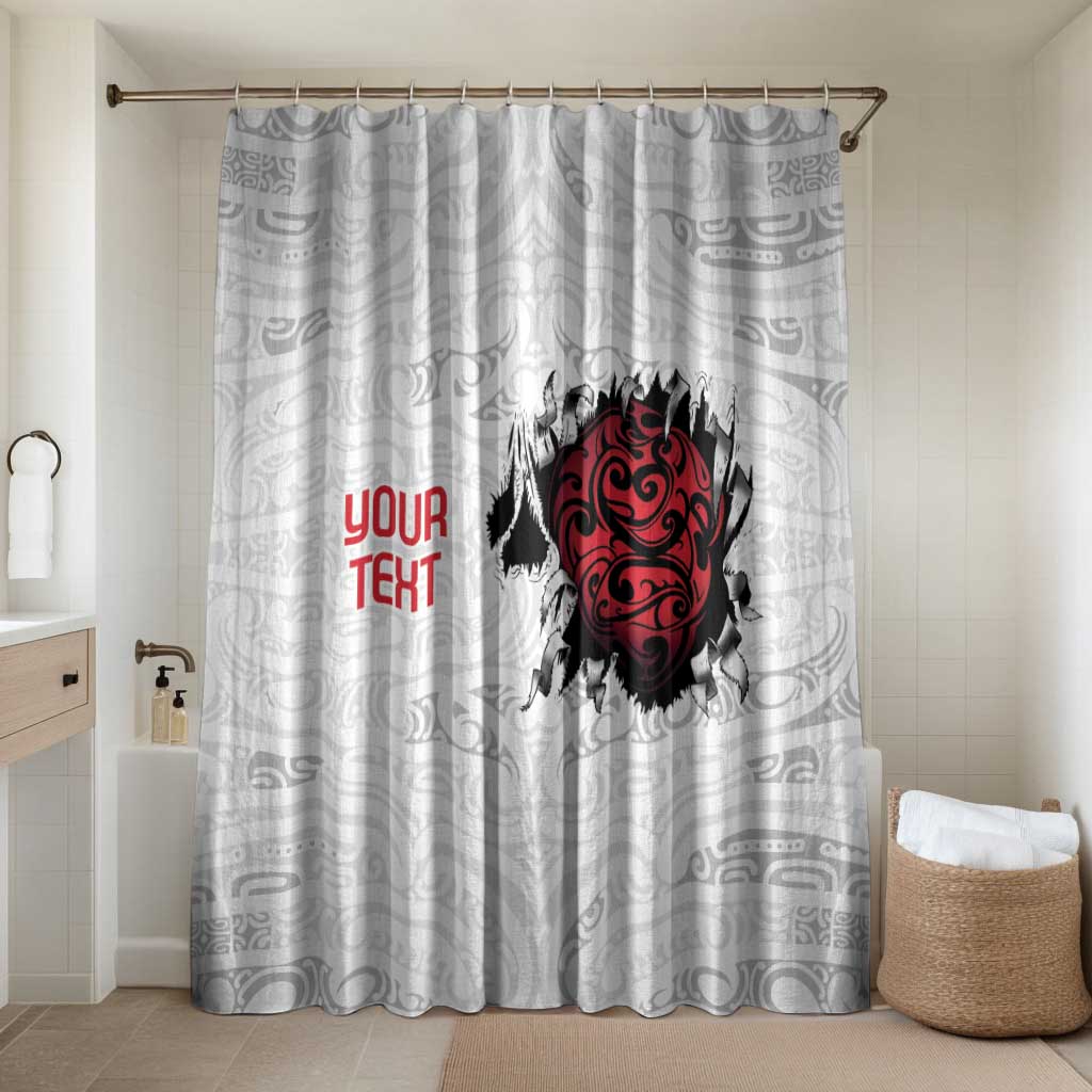 New Zealand Maori Heart Tribal Personalised Bathroom Set Polynesian Patterns