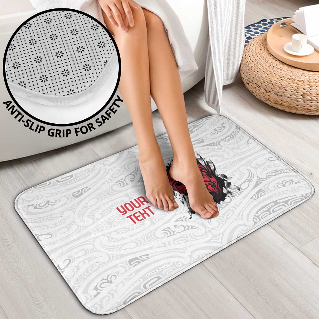 New Zealand Maori Heart Tribal Personalised Bathroom Set Polynesian Patterns