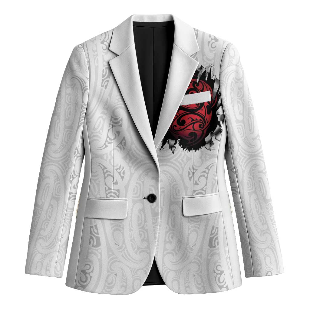 New Zealand Maori Heart Tribal Personalised Blazer Polynesian Patterns