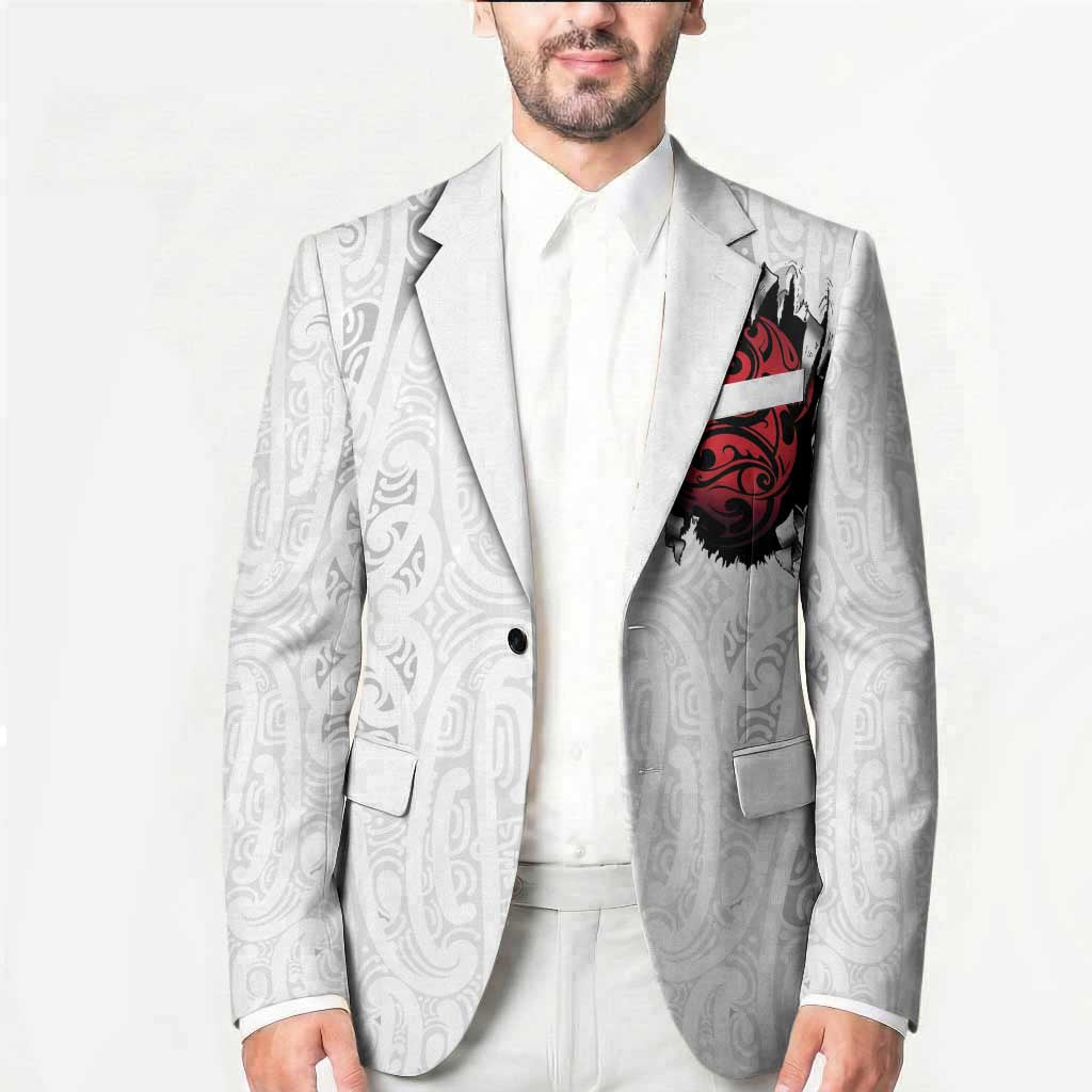 New Zealand Maori Heart Tribal Personalised Blazer Polynesian Patterns