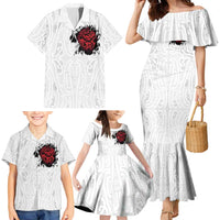 New Zealand Maori Heart Tribal Personalised Family Matching Mermaid Dress and Hawaiian Shirt Polynesian Patterns LT9 - Polynesian Pride