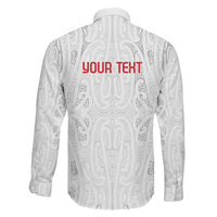 New Zealand Maori Heart Tribal Personalised Family Matching Off The Shoulder Long Sleeve Dress and Hawaiian Shirt Polynesian Patterns LT9 - Polynesian Pride