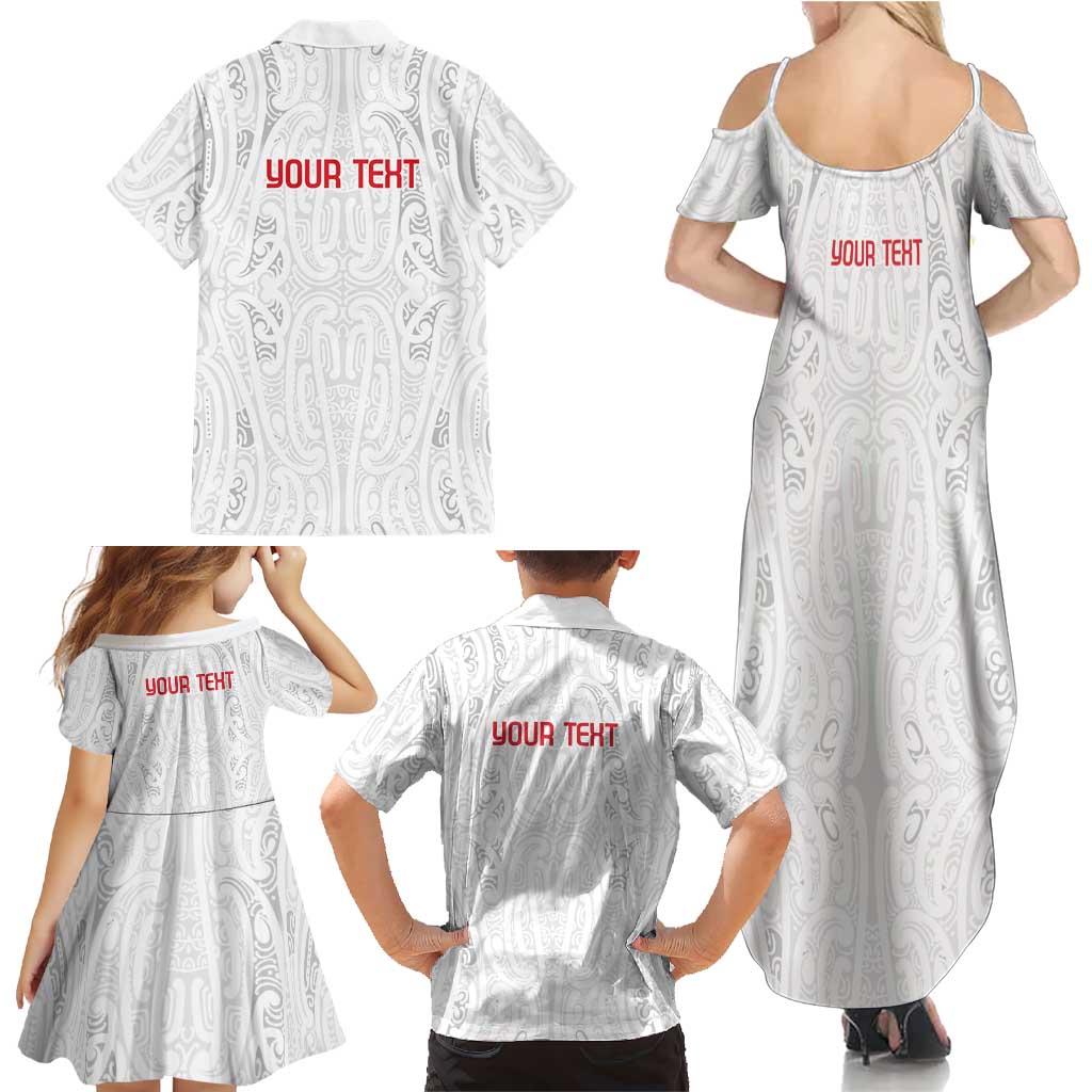 New Zealand Maori Heart Tribal Personalised Family Matching Summer Maxi Dress and Hawaiian Shirt Polynesian Patterns LT9 - Polynesian Pride