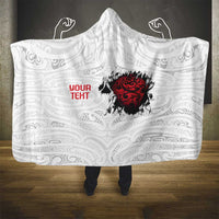 New Zealand Maori Heart Tribal Personalised Hooded Blanket Polynesian Patterns