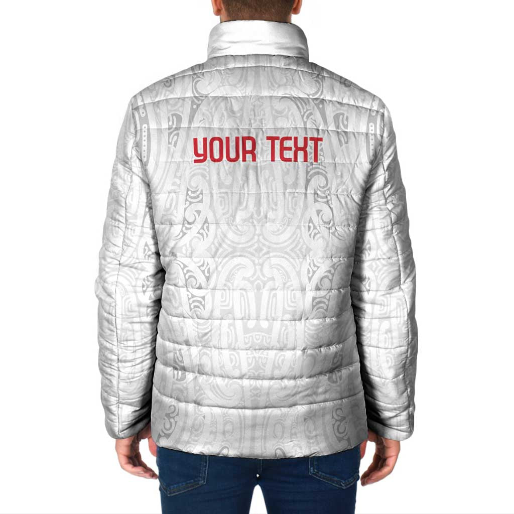 New Zealand Maori Heart Tribal Personalised Padded Jacket Polynesian Patterns