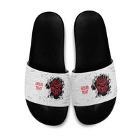 New Zealand Maori Heart Tribal Personalised Slide Sandals Polynesian Patterns