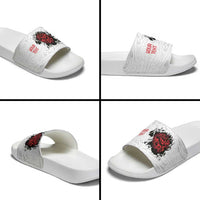 New Zealand Maori Heart Tribal Personalised Slide Sandals Polynesian Patterns