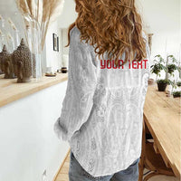 New Zealand Maori Heart Tribal Personalised Women Casual Shirt Polynesian Patterns