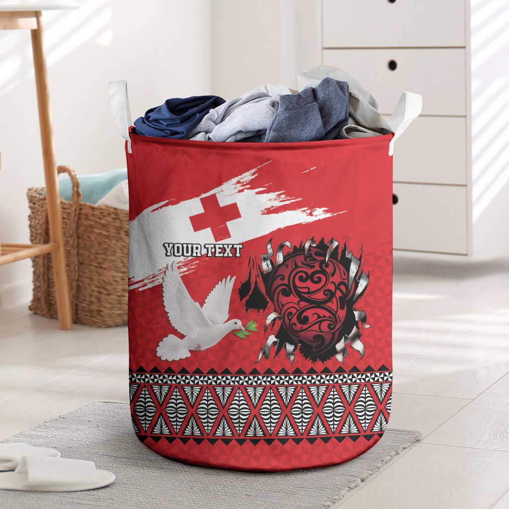 Tonga Heart Tribal Personalised Laundry Basket Polynesian Patterns