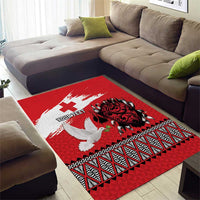Tonga Heart Tribal Personalised Area Rug Polynesian Patterns