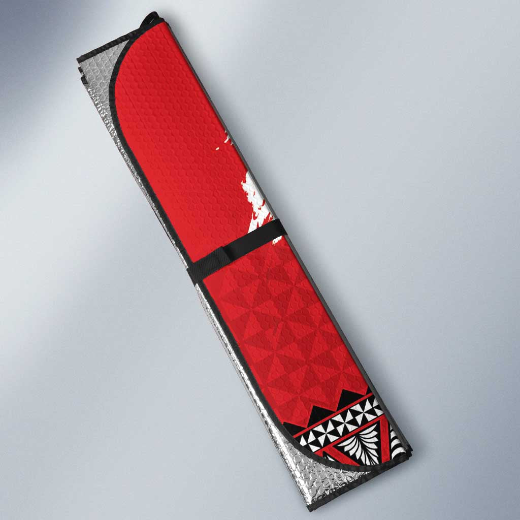 Tonga Heart Tribal Personalised Auto Sun Shade Polynesian Patterns