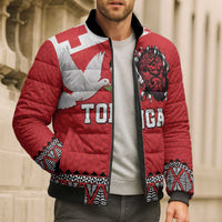 Tonga Heart Tribal Personalised Bomber Puffer Jacket Polynesian Patterns