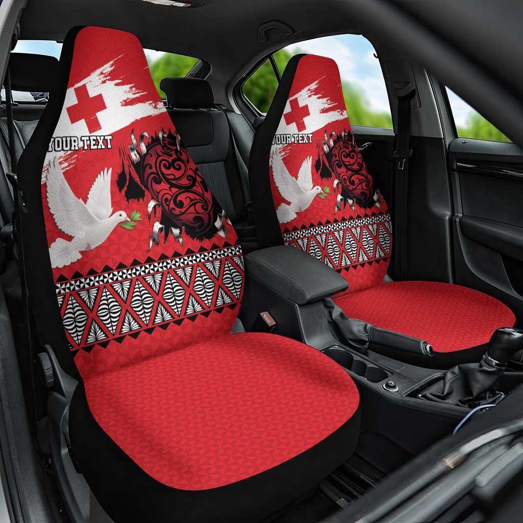 Tonga Heart Tribal Personalised Car Seat Cover Polynesian Patterns