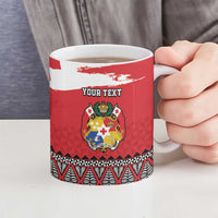 Tonga Heart Tribal Personalised Ceramic Mug Polynesian Patterns