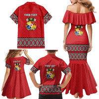 Tonga Heart Tribal Personalised Family Matching Mermaid Dress and Hawaiian Shirt Polynesian Patterns