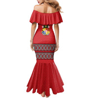 Tonga Heart Tribal Personalised Family Matching Mermaid Dress and Hawaiian Shirt Polynesian Patterns
