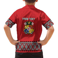 Tonga Heart Tribal Personalised Family Matching Short Sleeve Bodycon Dress and Hawaiian Shirt Polynesian Patterns LT9 - Polynesian Pride