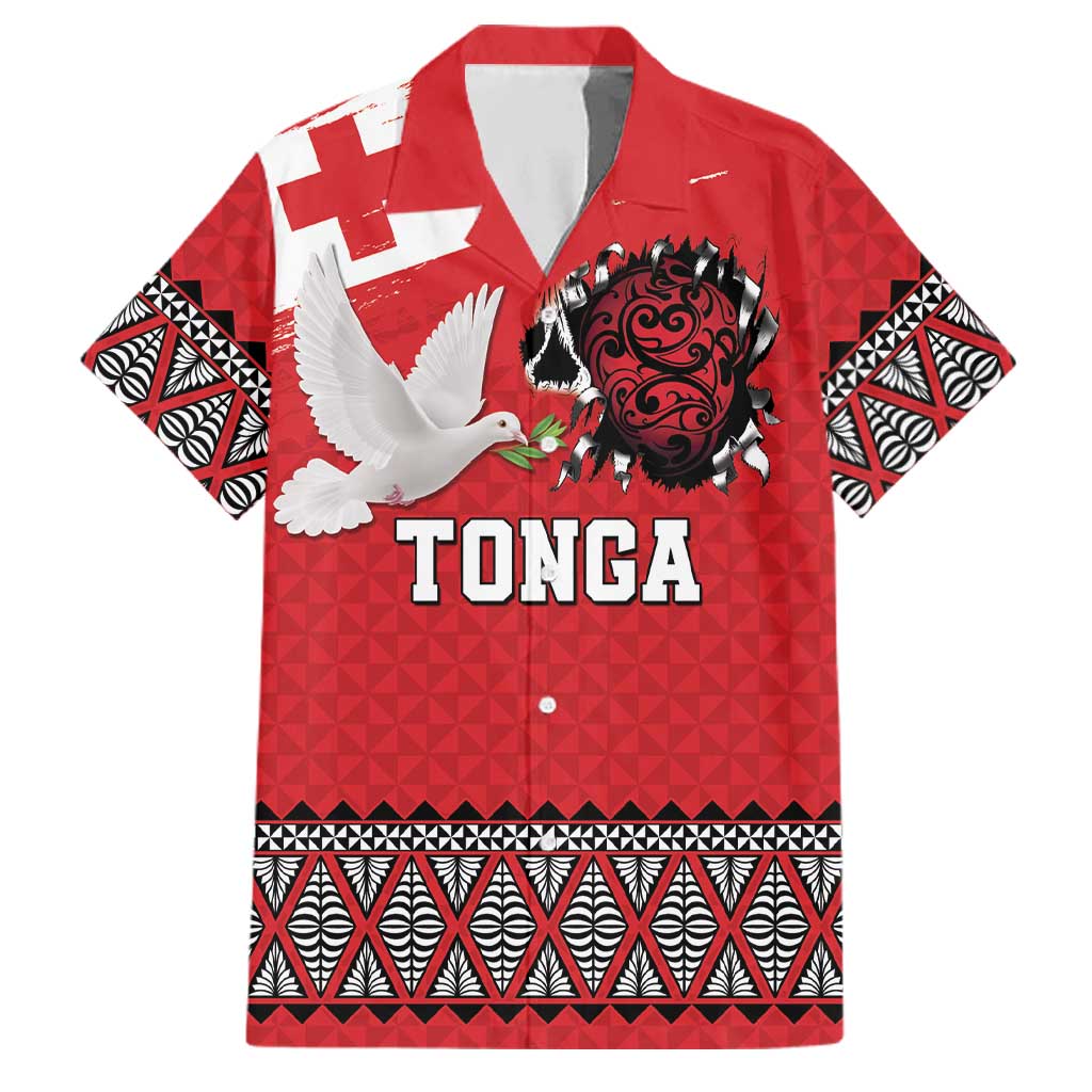 Tonga Heart Tribal Personalised Family Matching Summer Maxi Dress and Hawaiian Shirt Polynesian Patterns