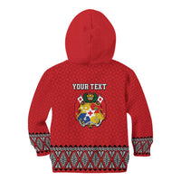 Tonga Heart Tribal Personalised Kid Hoodie Polynesian Patterns
