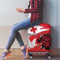 Tonga Heart Tribal Personalised Luggage Cover Polynesian Patterns