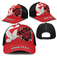 Tonga Heart Tribal Personalised Mesh Trucker Cap Polynesian Patterns
