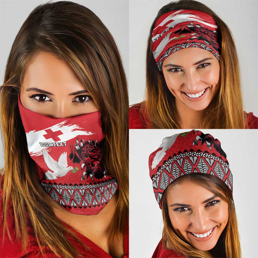 Tonga Heart Tribal Personalised Neck Gaiter Polynesian Patterns