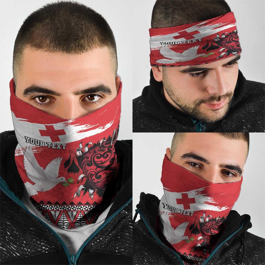 Tonga Heart Tribal Personalised Neck Gaiter Polynesian Patterns