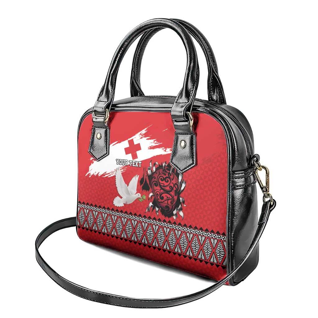 Tonga Heart Tribal Personalised Shoulder Handbag Polynesian Patterns