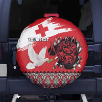 Tonga Heart Tribal Personalised Spare Tire Cover Polynesian Patterns