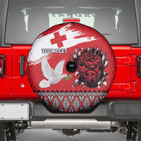 Tonga Heart Tribal Personalised Spare Tire Cover Polynesian Patterns