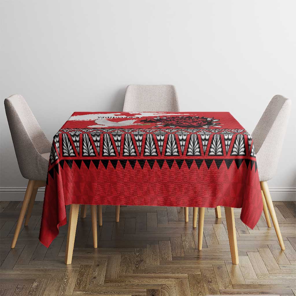 Tonga Heart Tribal Personalised Tablecloth Polynesian Patterns