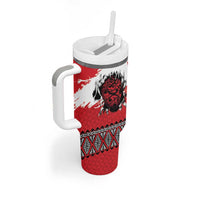 Tonga Heart Tribal Personalised Tumbler With Handle Polynesian Patterns