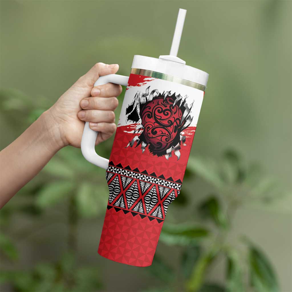 Tonga Heart Tribal Personalised Tumbler With Handle Polynesian Patterns