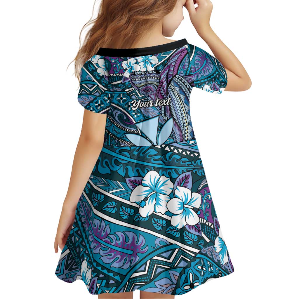 Personalised Hawaii Tribal Humpback Whale Family Matching Off Shoulder Maxi Dress and Hawaiian Shirt Polu Hibiscus Seamless Pattern